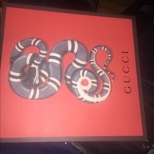 Embroidered silk scarf with wolf & bumblebee